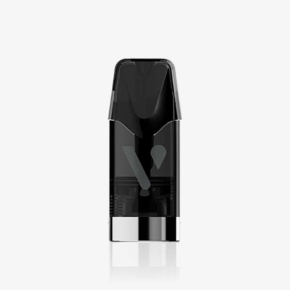 The 1 Pod Saveur Fruits Rouges Intense, a black and transparent vape pod with a silver base, is shown standing upright against a plain white background.