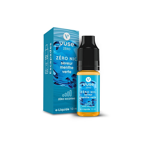 Vuse zero saveur menthe verte zero nicotine avec emballage