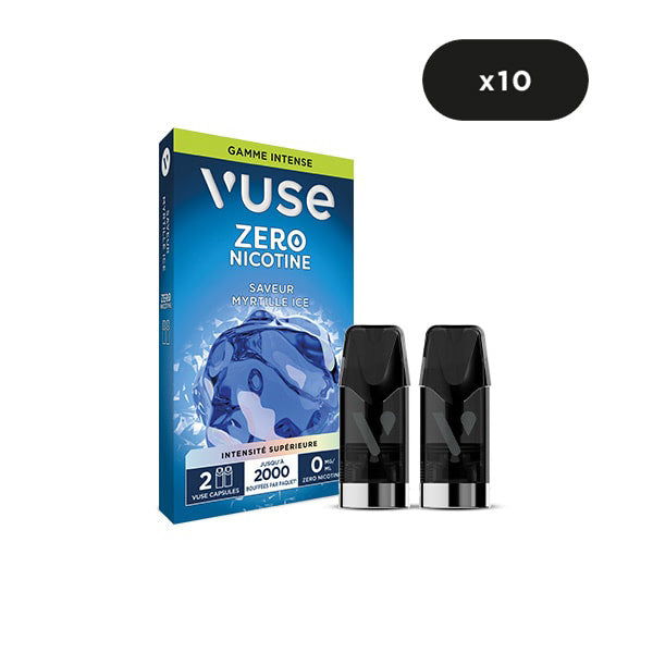 Vuse epod saveur myrtille ice 2000 intensité supérieure x10